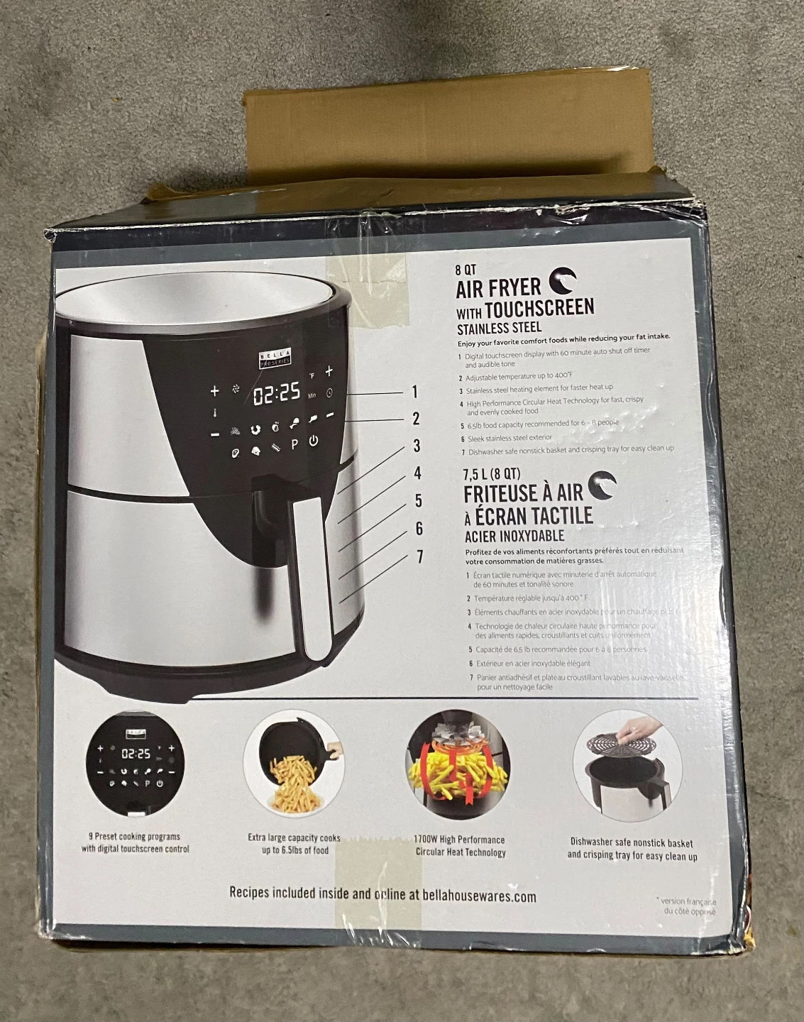 Bella Pro Series 8 Qt Stainless Steel Air Fryer - photo 3