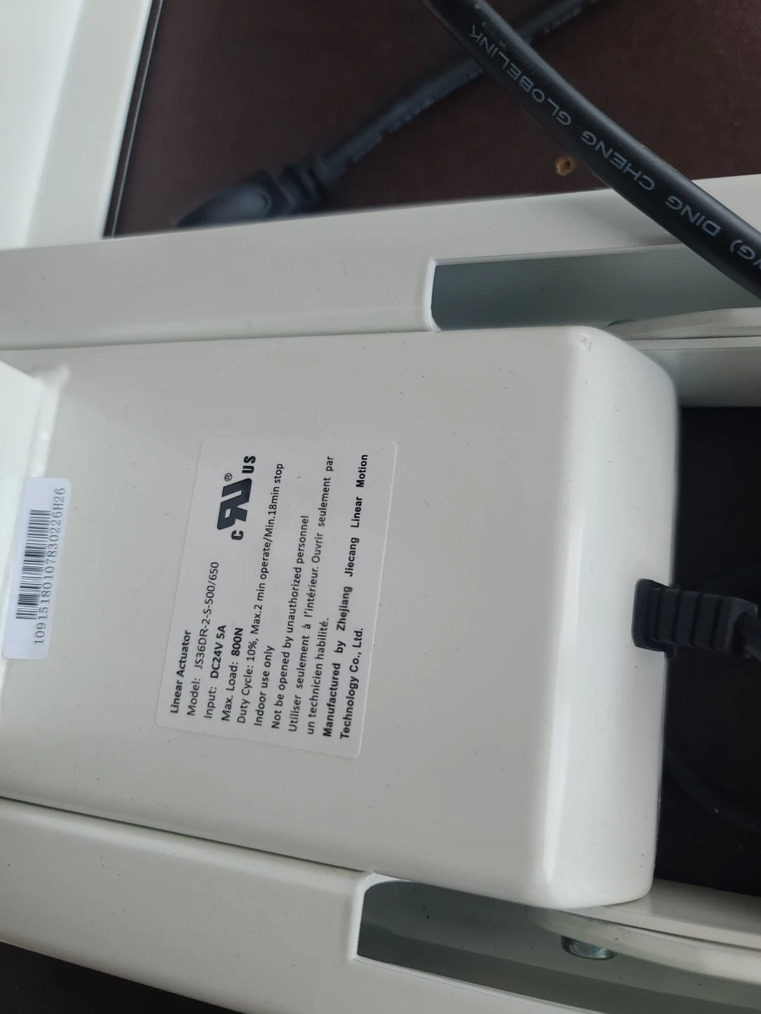 White Electric Height-Adjustable Standing Desk - photo 3