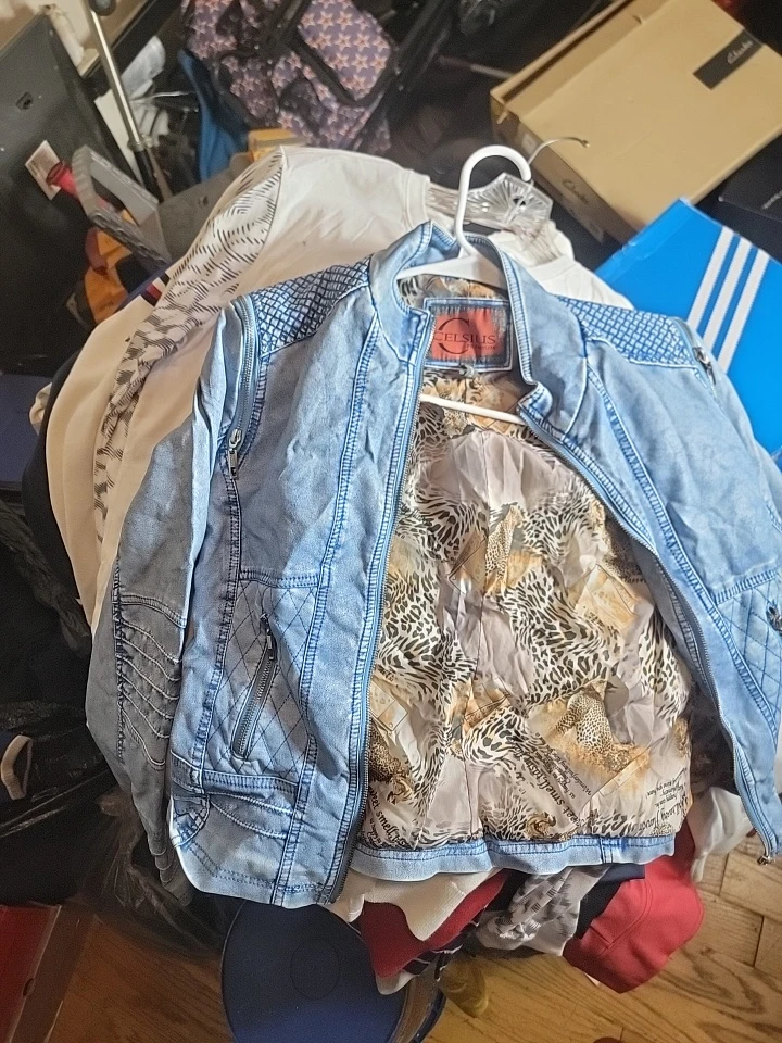 Celsius Premium Light Blue Denim Moto Jacket - photo 3