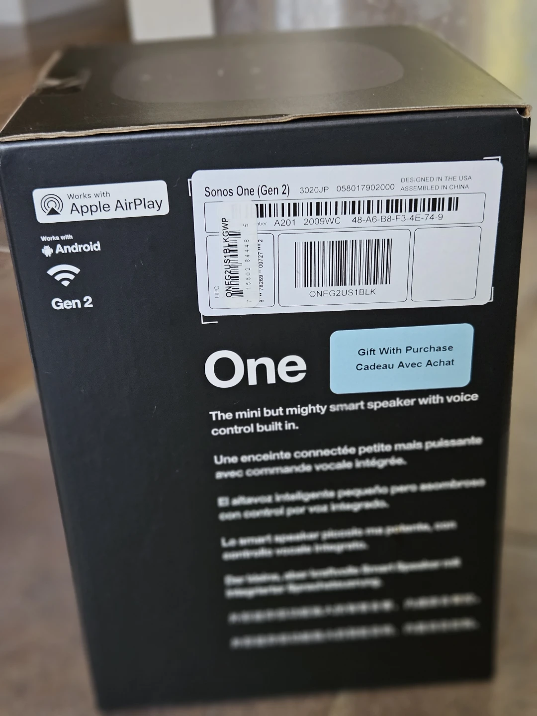 Brand New Sonos One (Gen 2) - Brand New in Box (Unopened) - photo 2