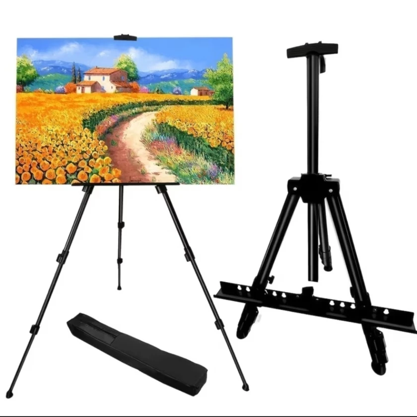 🏈  New Adjustable Black Artist Tripod Easel with Carry Case
