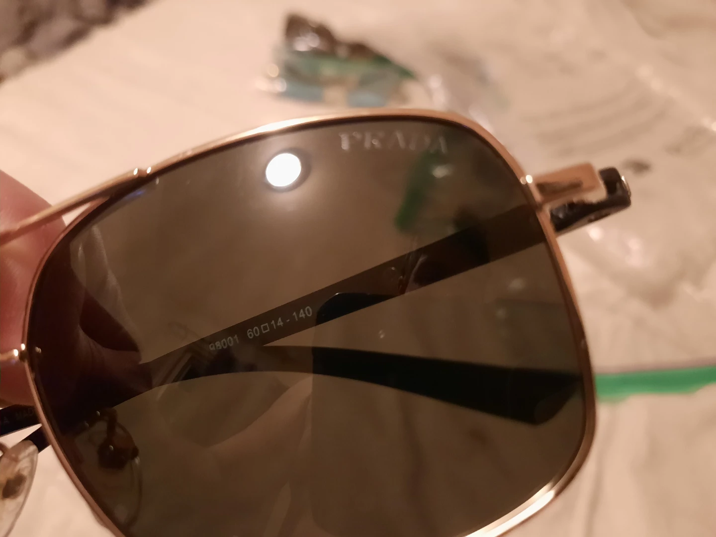 Prada Sunglasses 98001 Gold Frame - photo 2