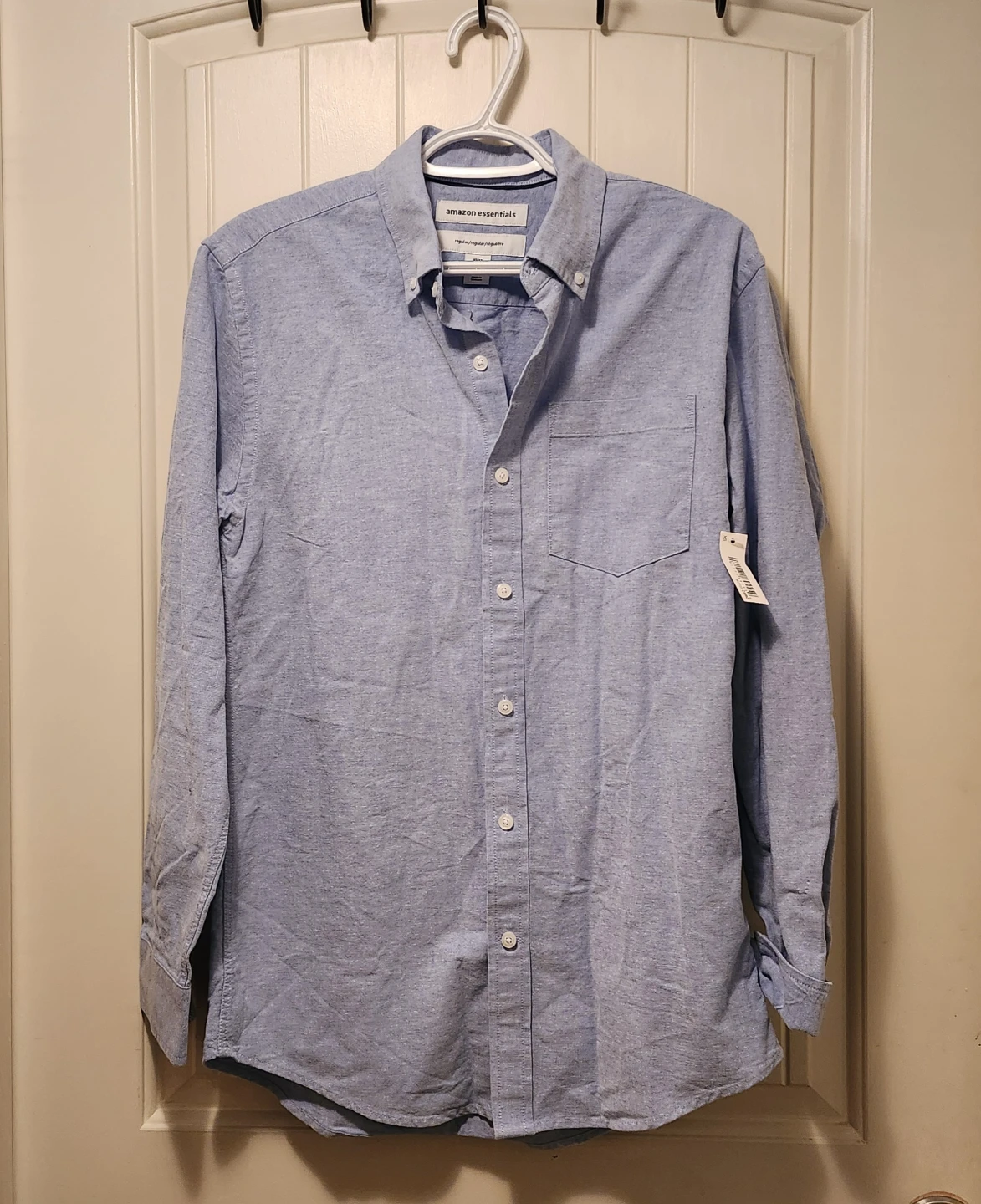 Amazon Essentials Blue Long Sleeve Shirt 🏈