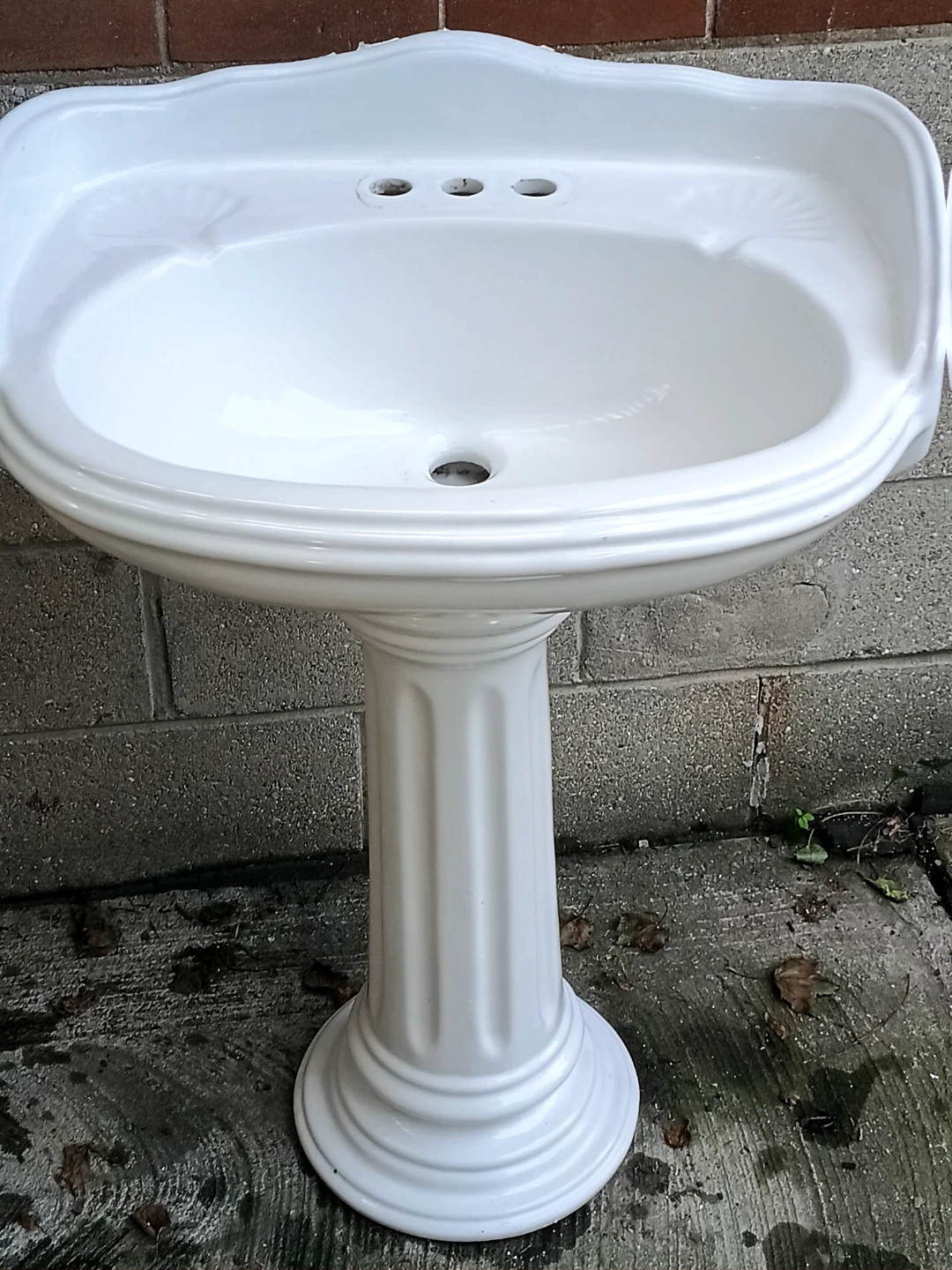 White Pedestal Sink