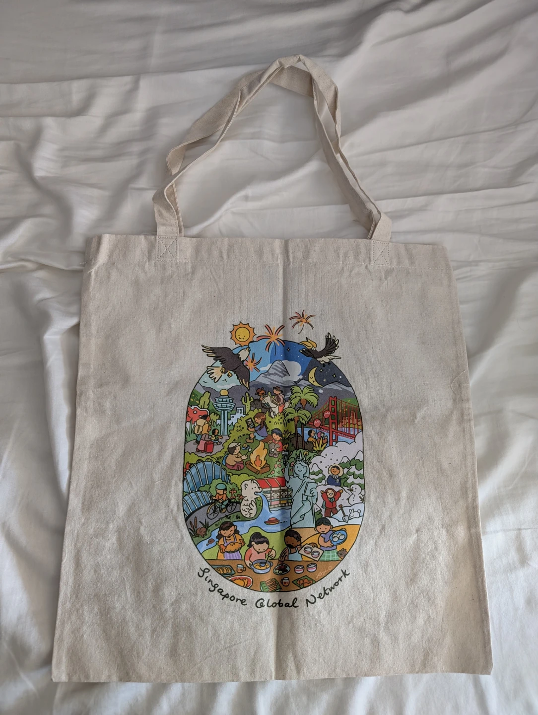 Canvas Tote Bag Singapore x NYC Graphic Limited Edition