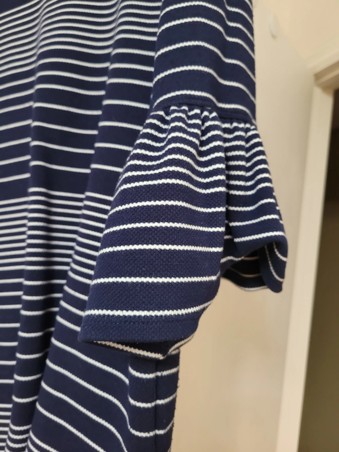 Navy and White Striped Bell Sleeve🏈 Top - photo 2