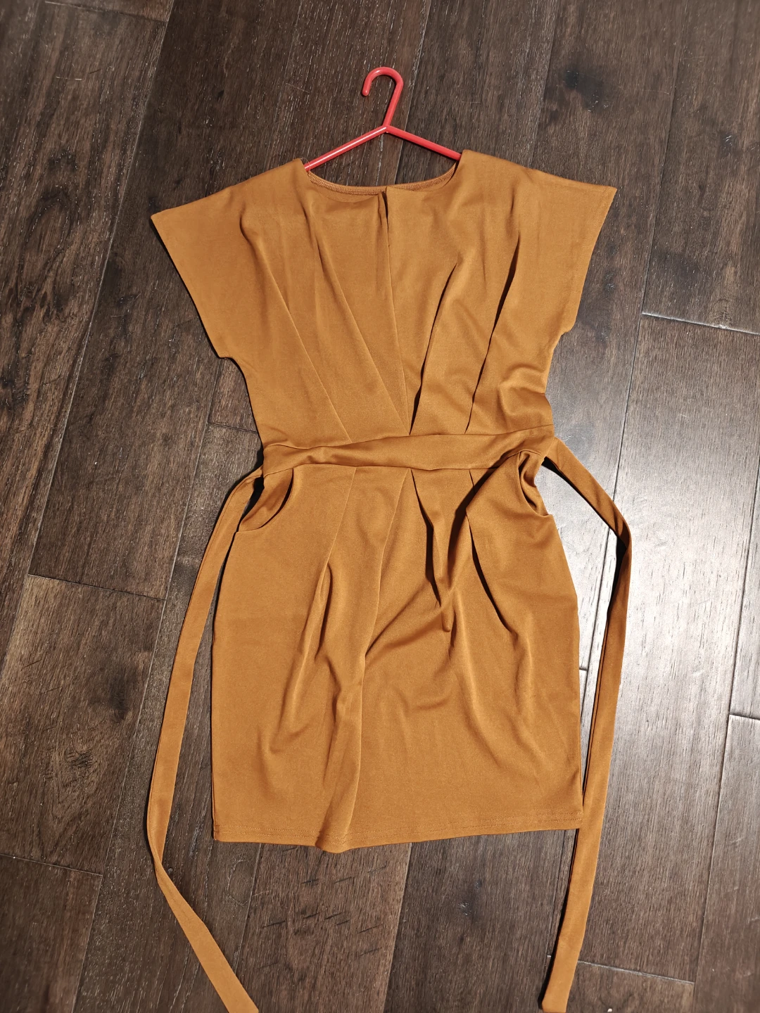 Orange belted dress