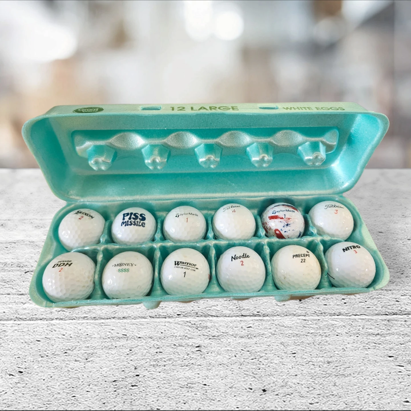 Assorted Used Golf Balls By The Dozen (Set of 12)