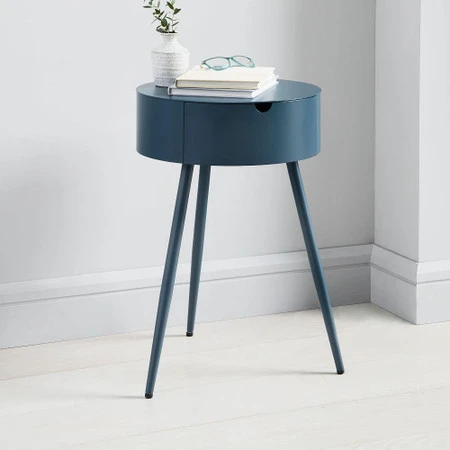 West Elm Round Metal Nightstand