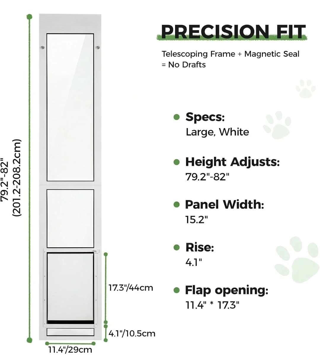 Slevoo Large Sliding Glass Door Pet Entry - photo 3