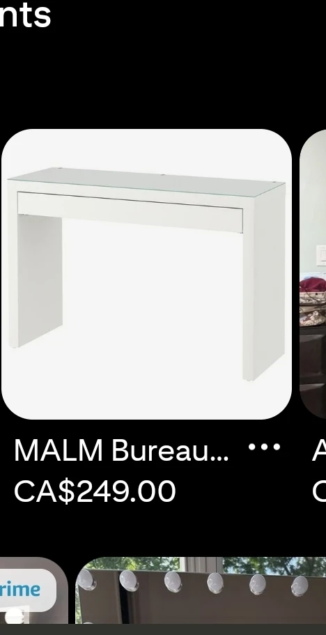 IKEA MALM Dressing Table with Mirror and Lights - photo 3
