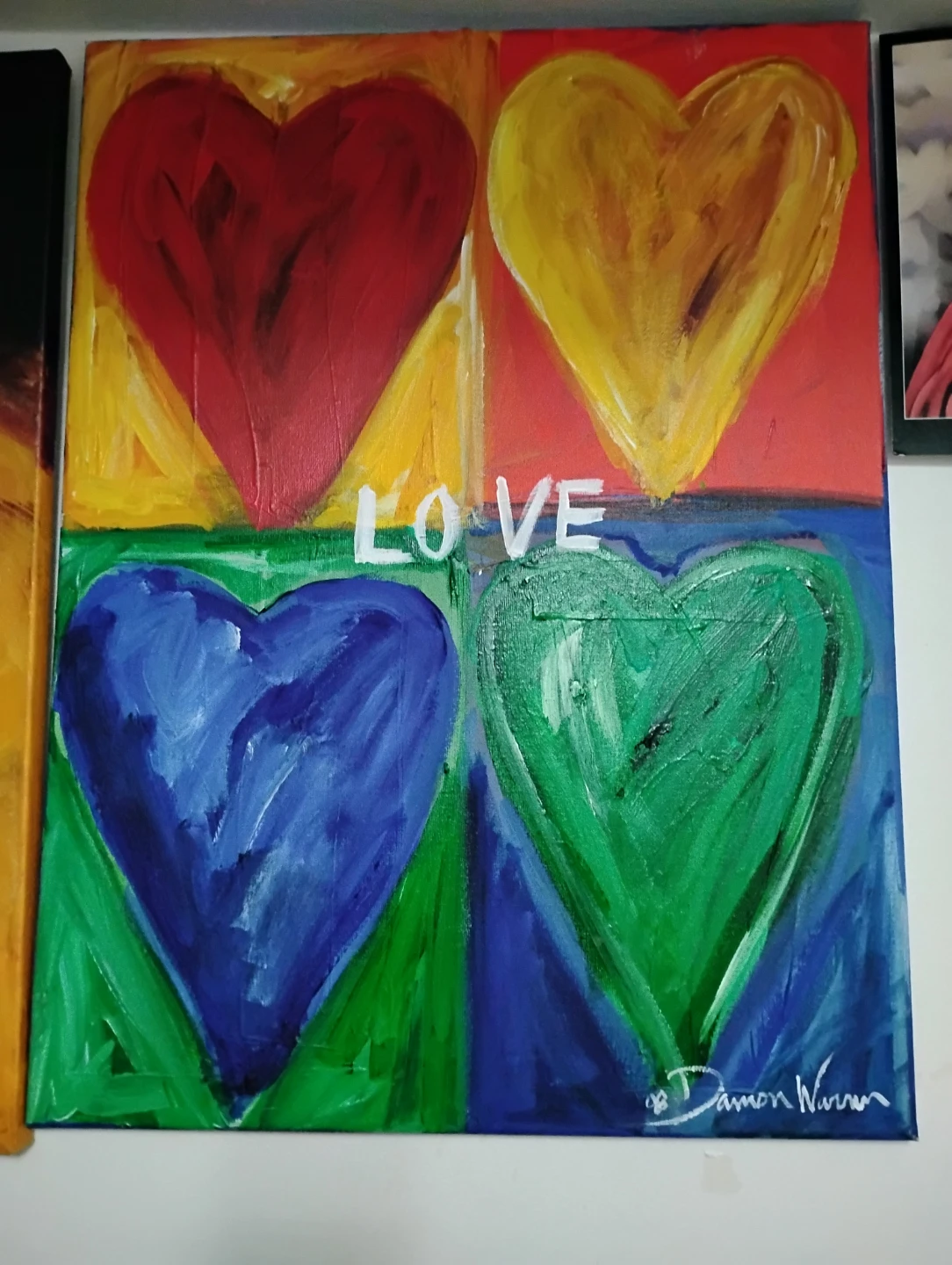 Damon Warren Love Heart Canvas Art - photo 4