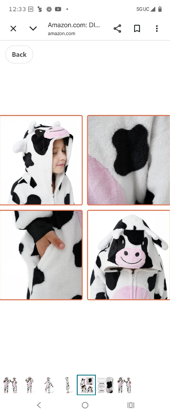 Kids Cow Animal Onesie Costume - photo 3