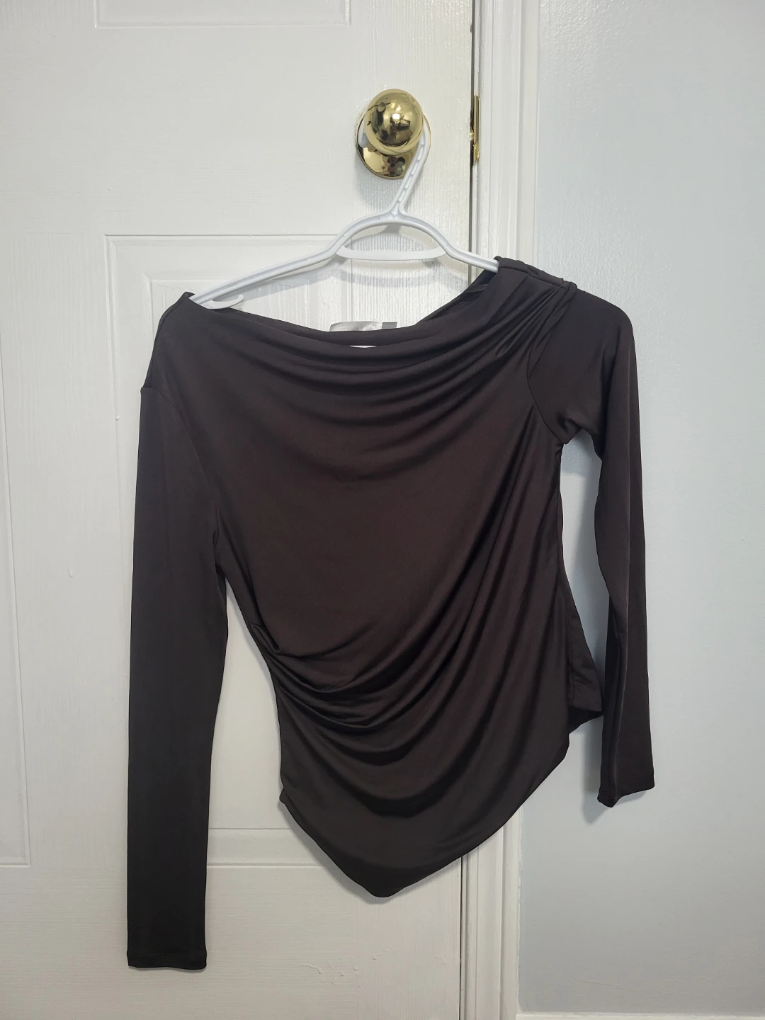 Ruched Long-Sleeve Top