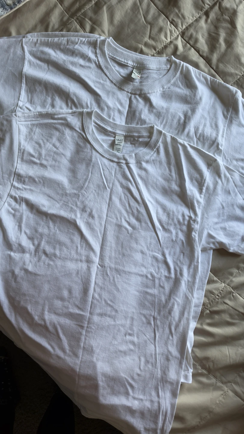 white T-shirts, size L and M