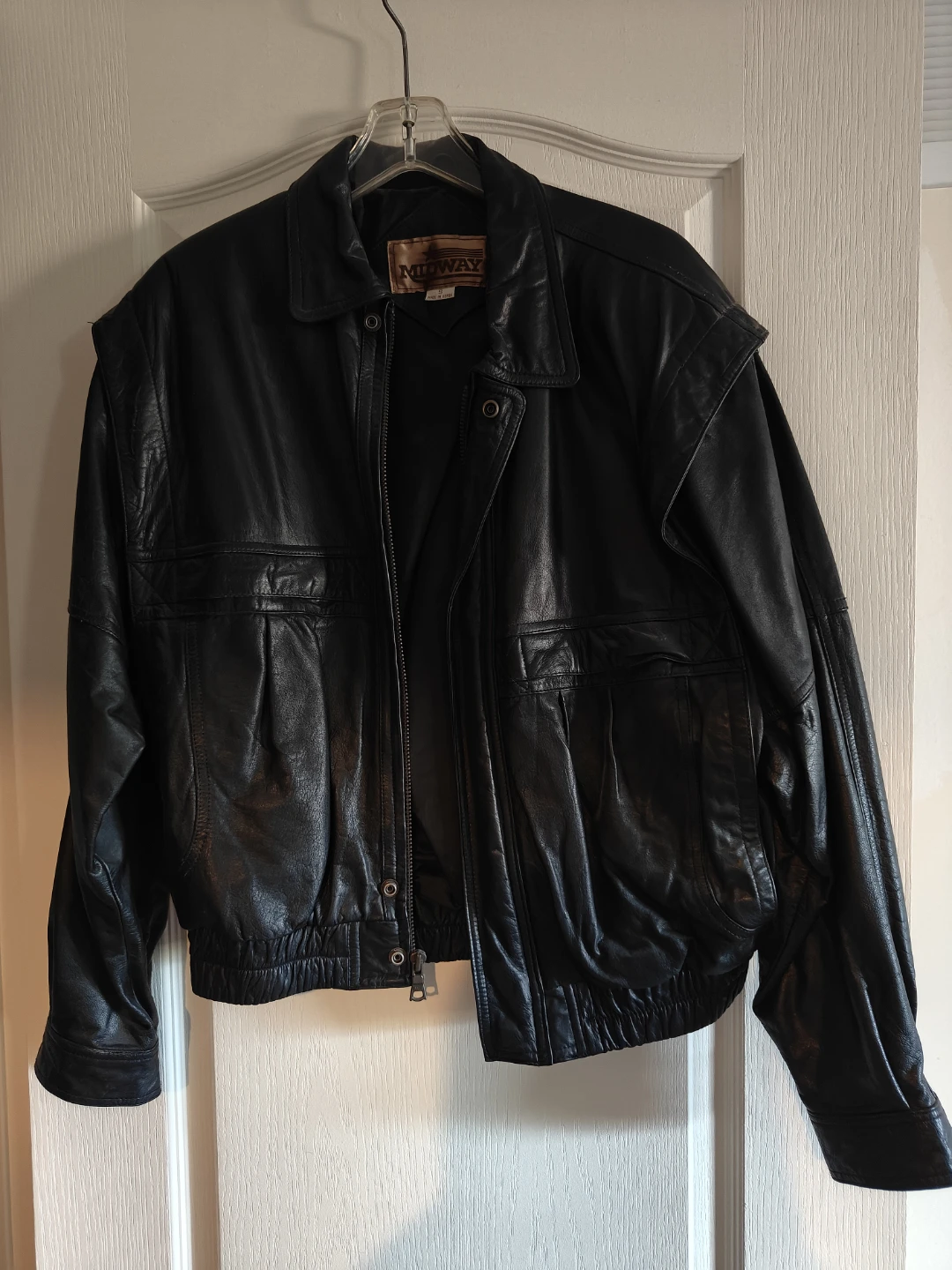 Midway Vintage Black Leather Jacket - photo 3