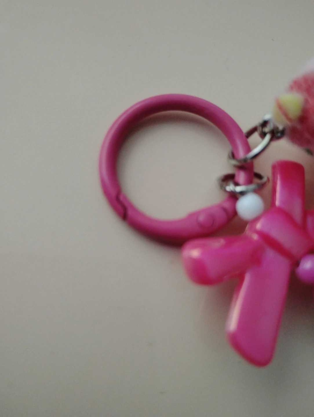 Pink Kawaii Plush Keychain - photo 2