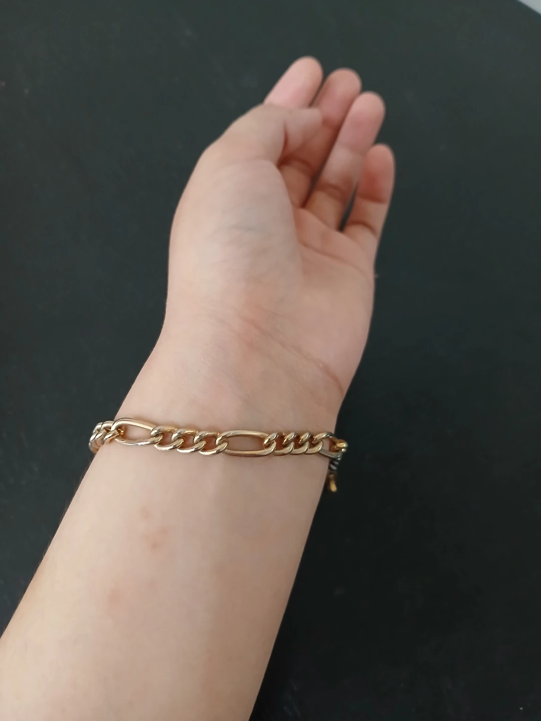 Gold-tone Figarucci style chain bracelet