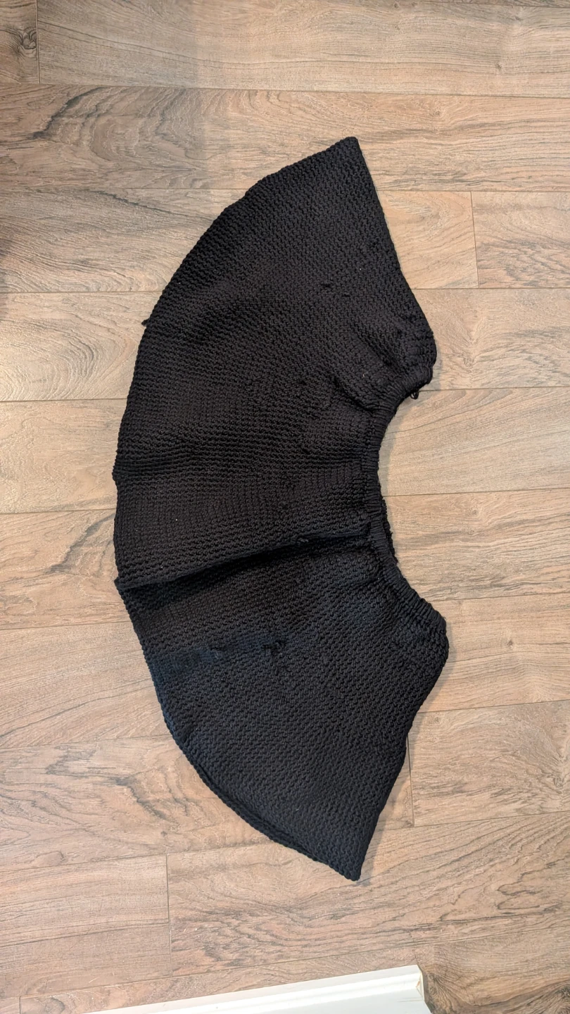 Black hand crocheted skirt - photo 2