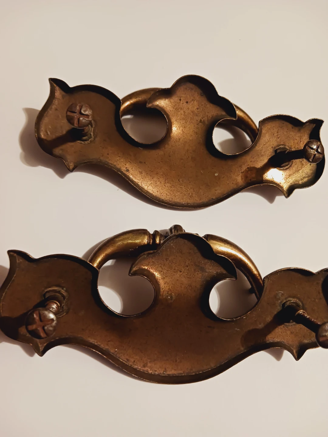 2 Vintage Brass Drawer Pulls - photo 3