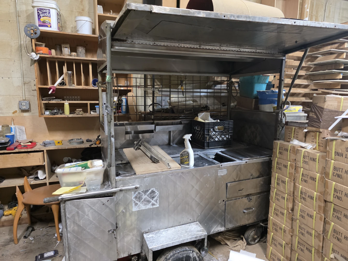 Stainless Steel Mobile Food Cart