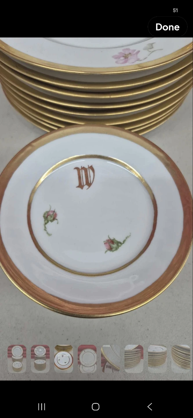 Set of 20 Vintage Limoges Floral Porcelain Plates - photo 2