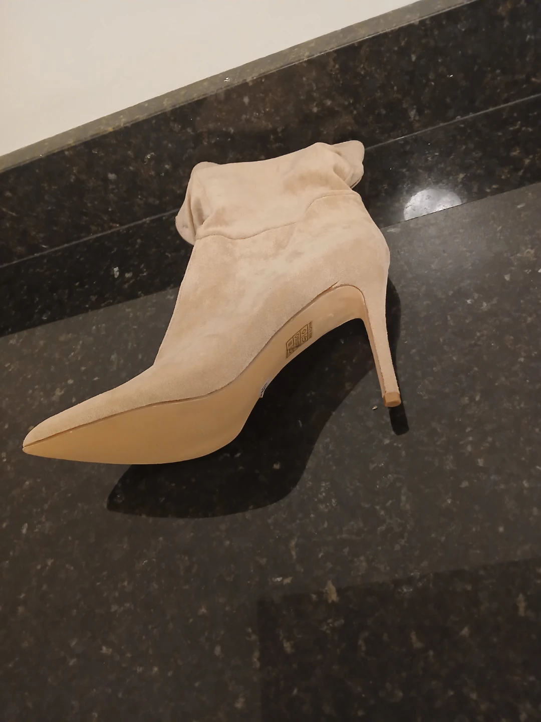 Beige Suede Ankle Boots Size 11 - photo 3