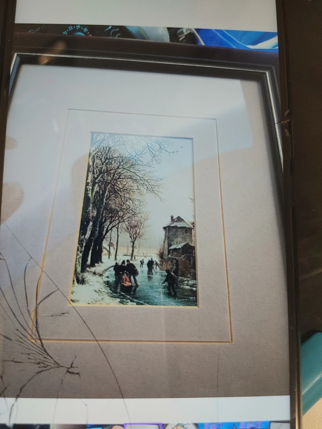 Framed Winter Scene Print