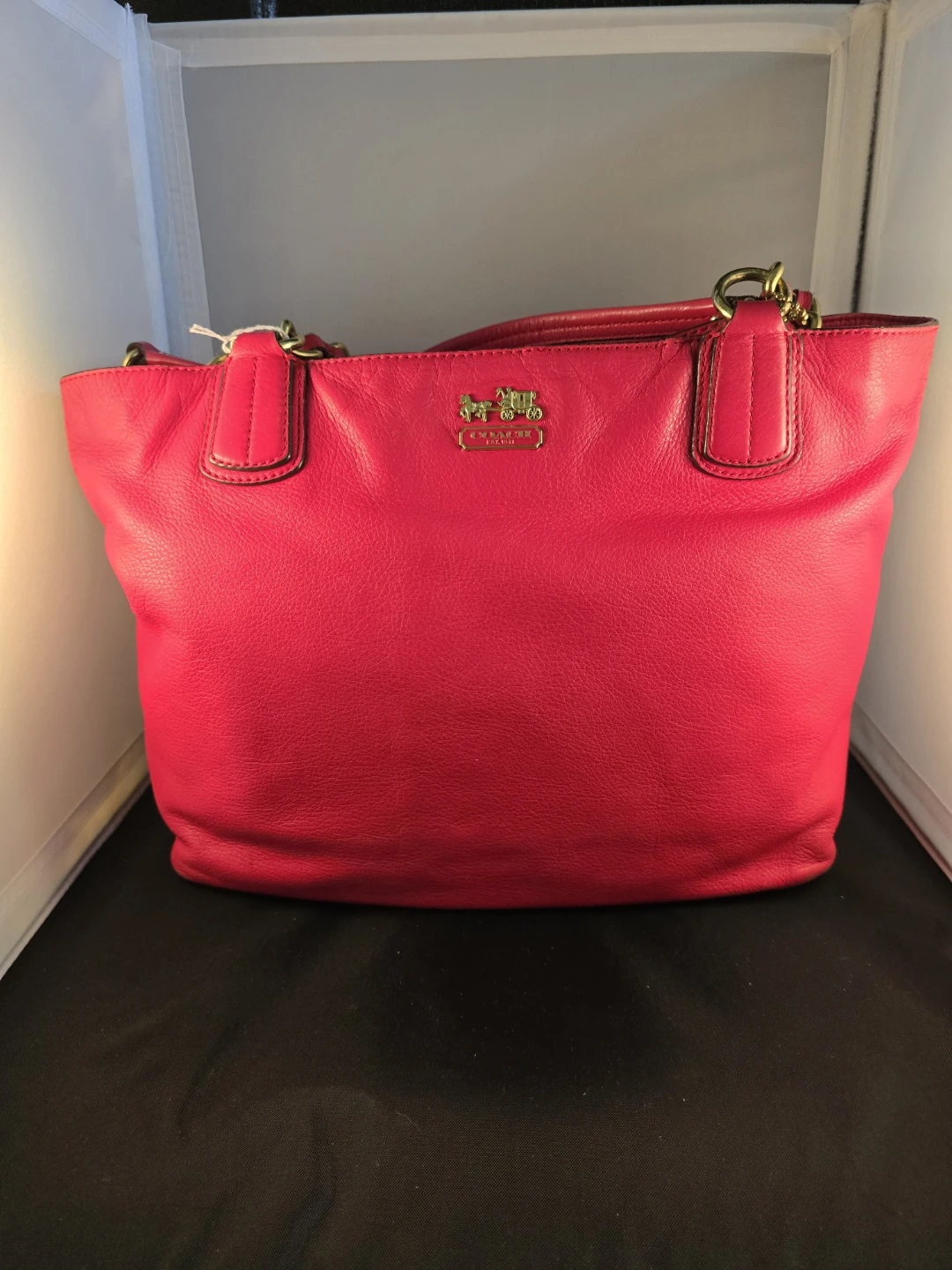 Coach Pink Leather Tote Bag