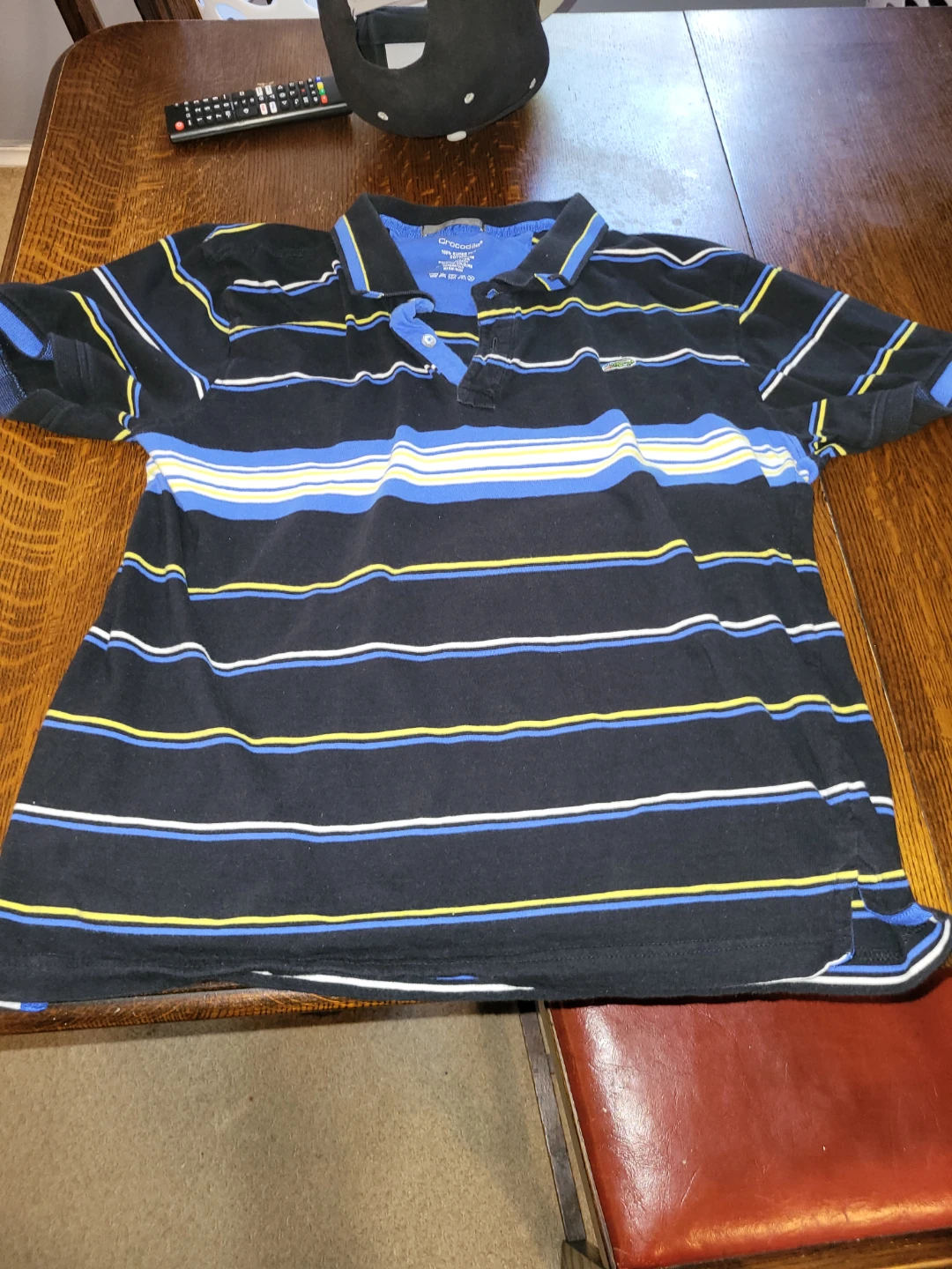 Crocodile striped polo shirt