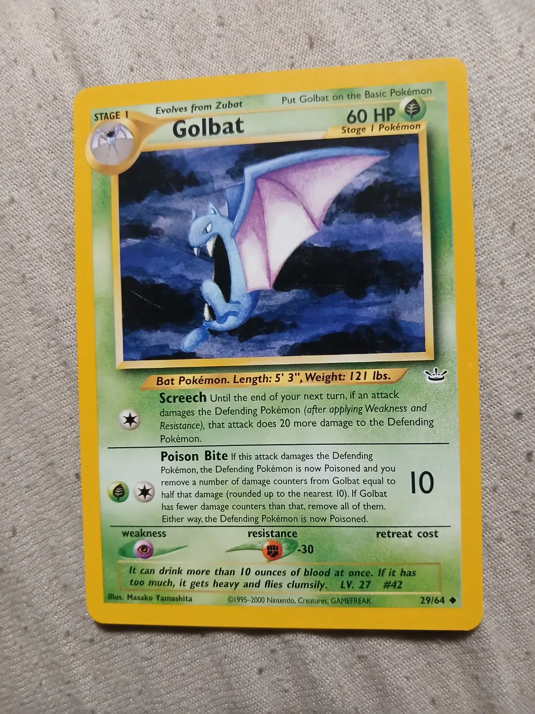 Golbat 29/64 1995-2000 Pokémon Card