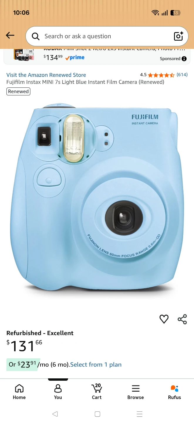 Fujifilm Instax Mini 7s Instant Camera