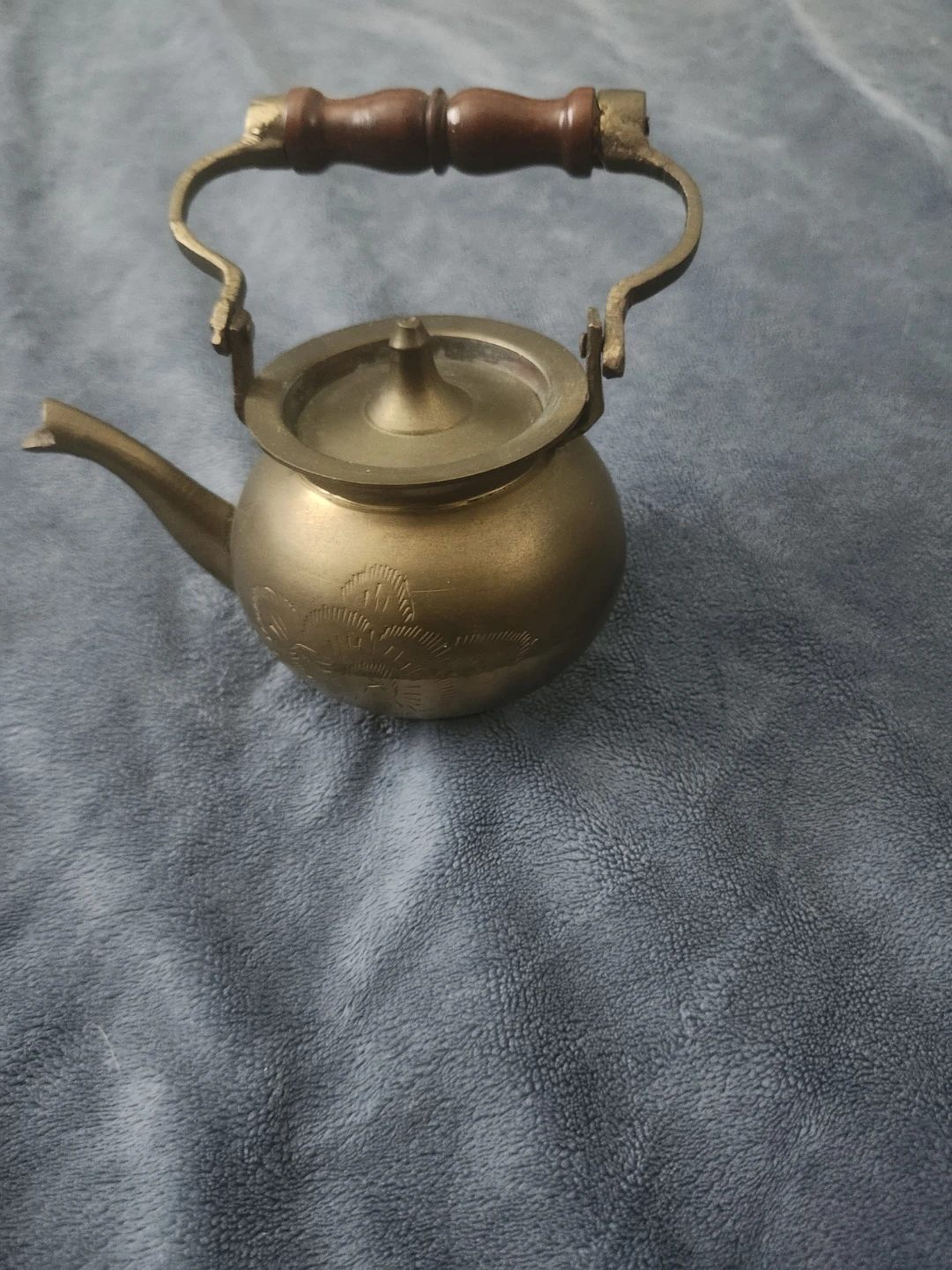 Vintage  Miniature Brass Teapot