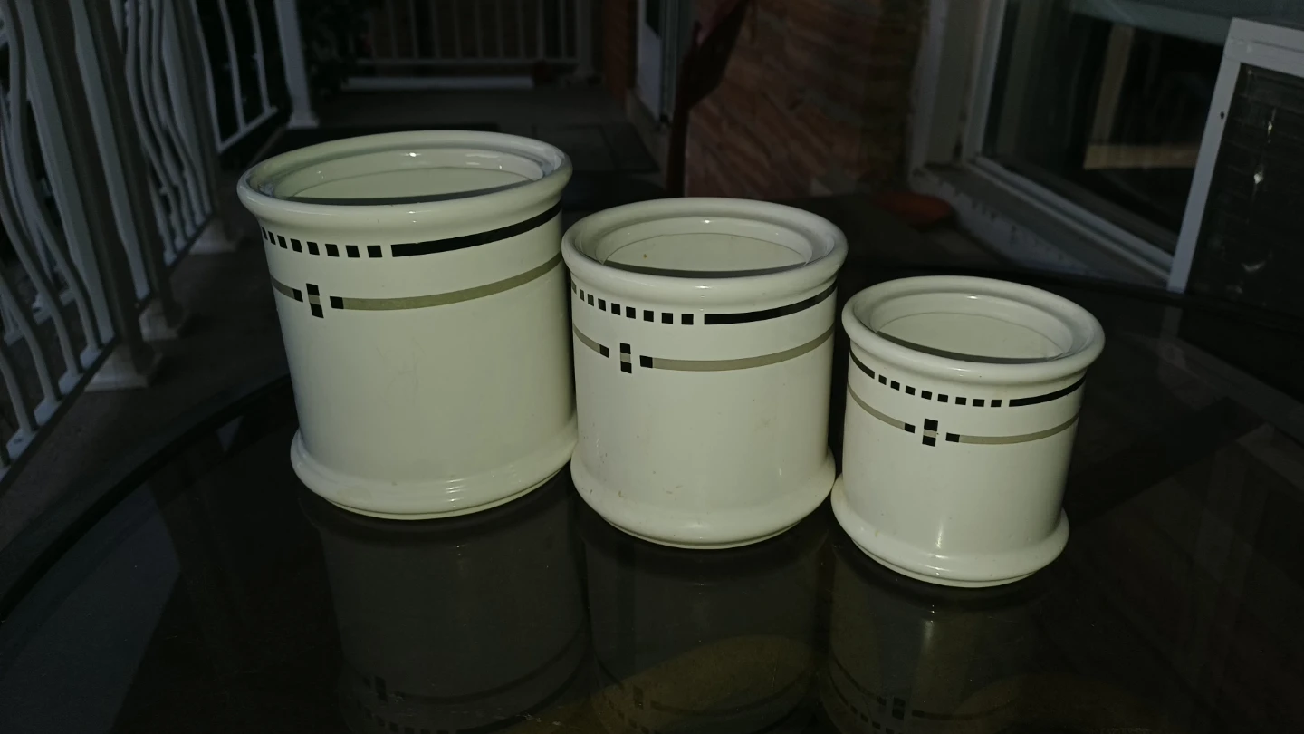 Set of 3 Ceramic Storage Canisters