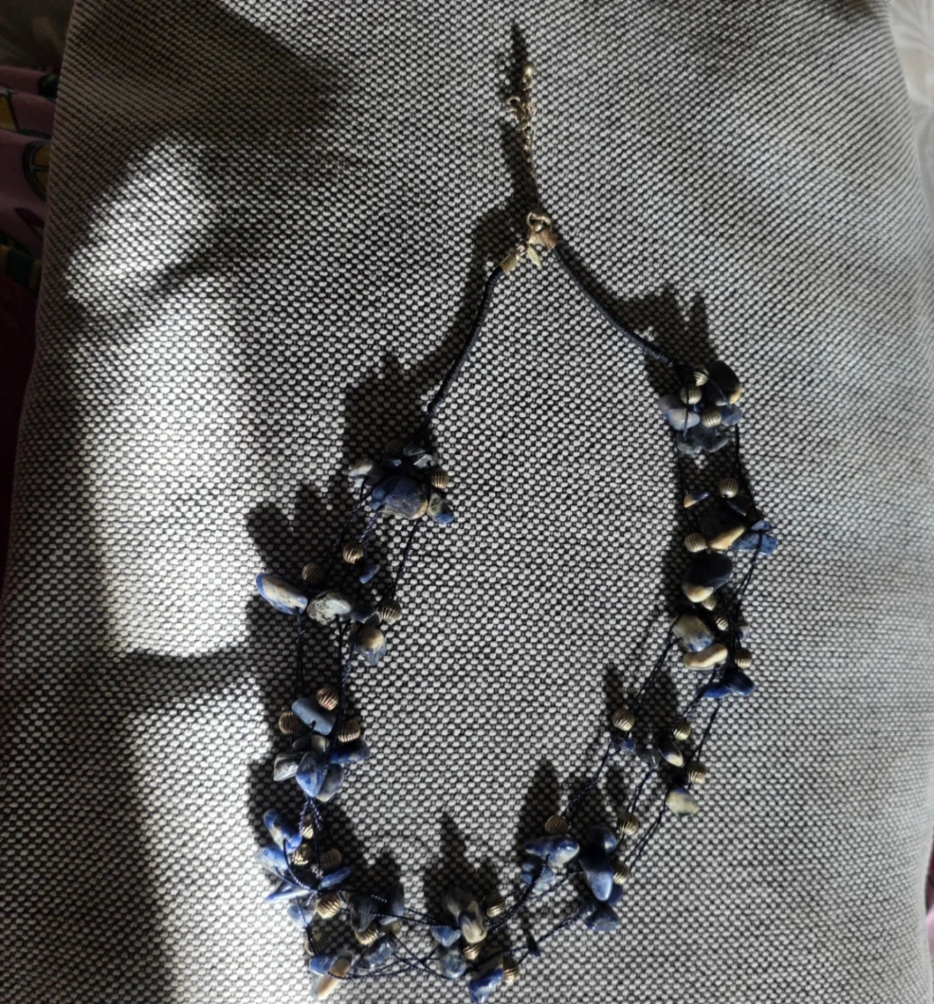 Blue Stone and Bead Necklace - photo 2