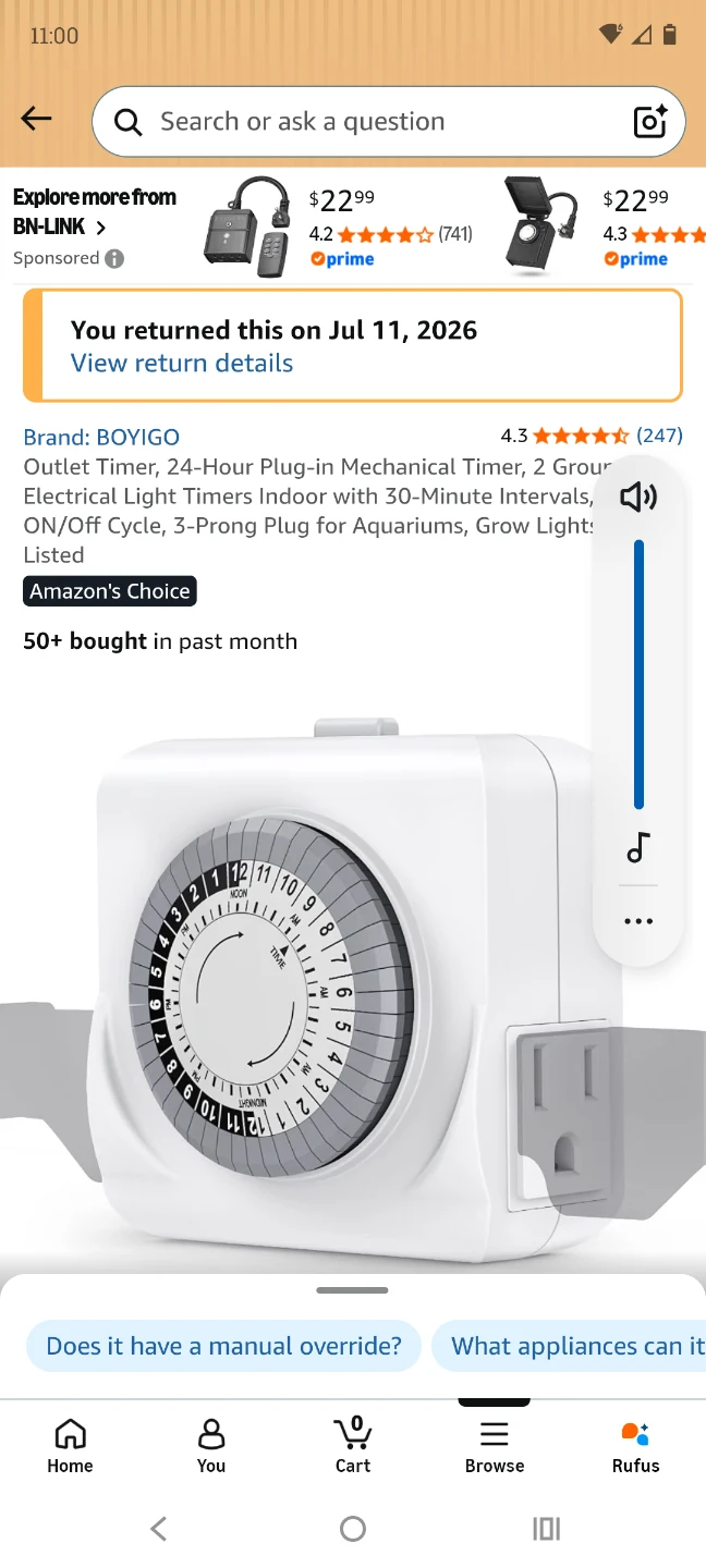 2 BOYIGO 24-Hour Mechanical Outlet Timer