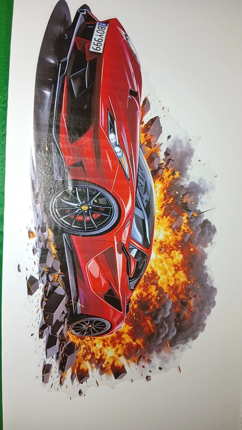 3D Sports Car Wall Sticker - photo 2