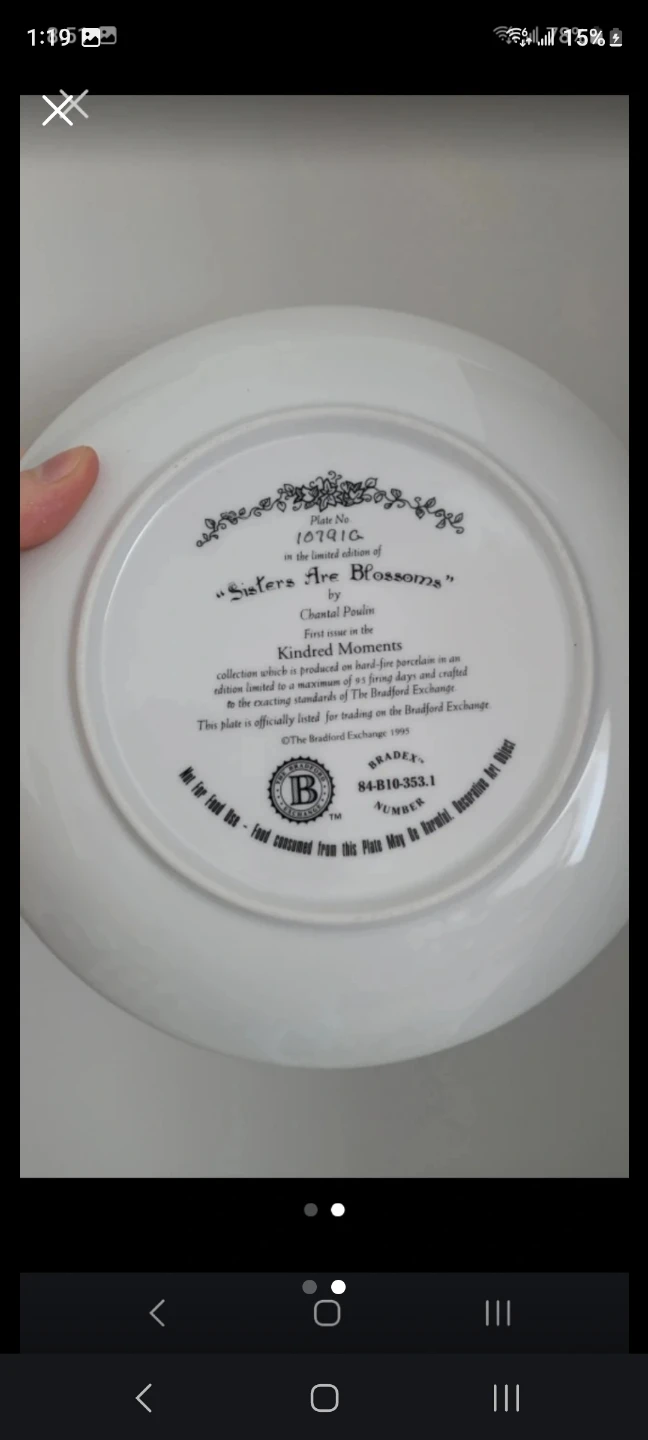 Two Vintage Collectible Decorative Plates (both $5) - photo 4