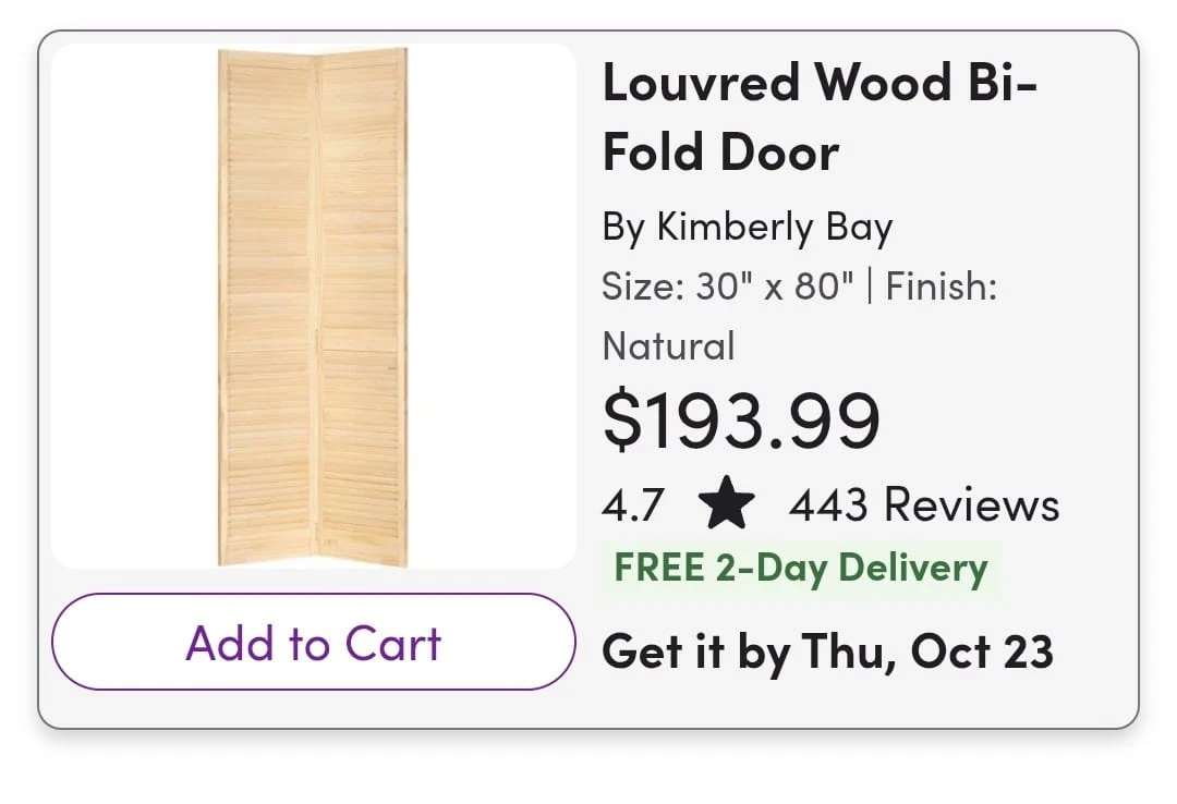 Veranda Full Louver Bi-Fold Door 🏈