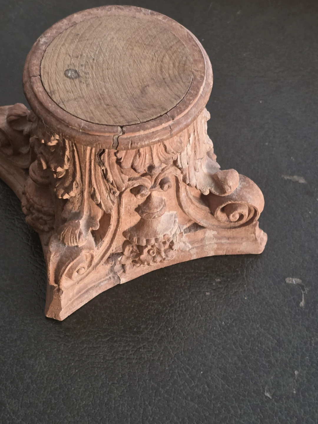 Ornate simulated Wood Decorative Pedestal Base - photo 4