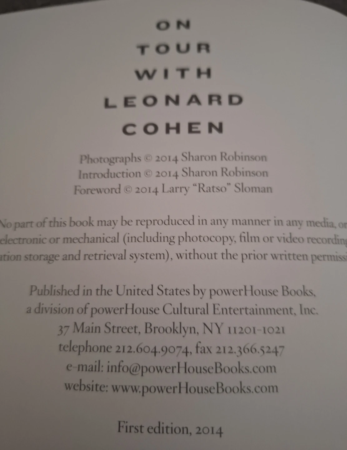 ON TOUR WITH LEONARD COHEN - photo 3