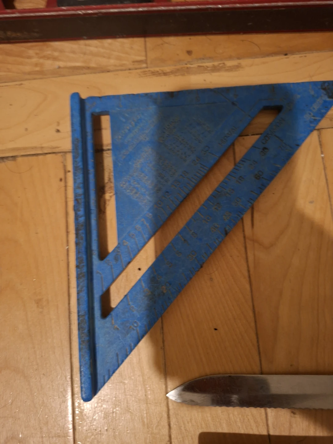 Blue plastic square