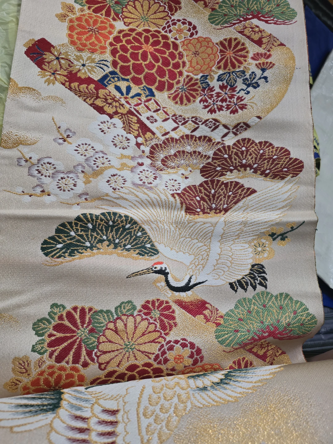 🏈 Reversible  Obi Antique Panel Silk Brocade - photo 3