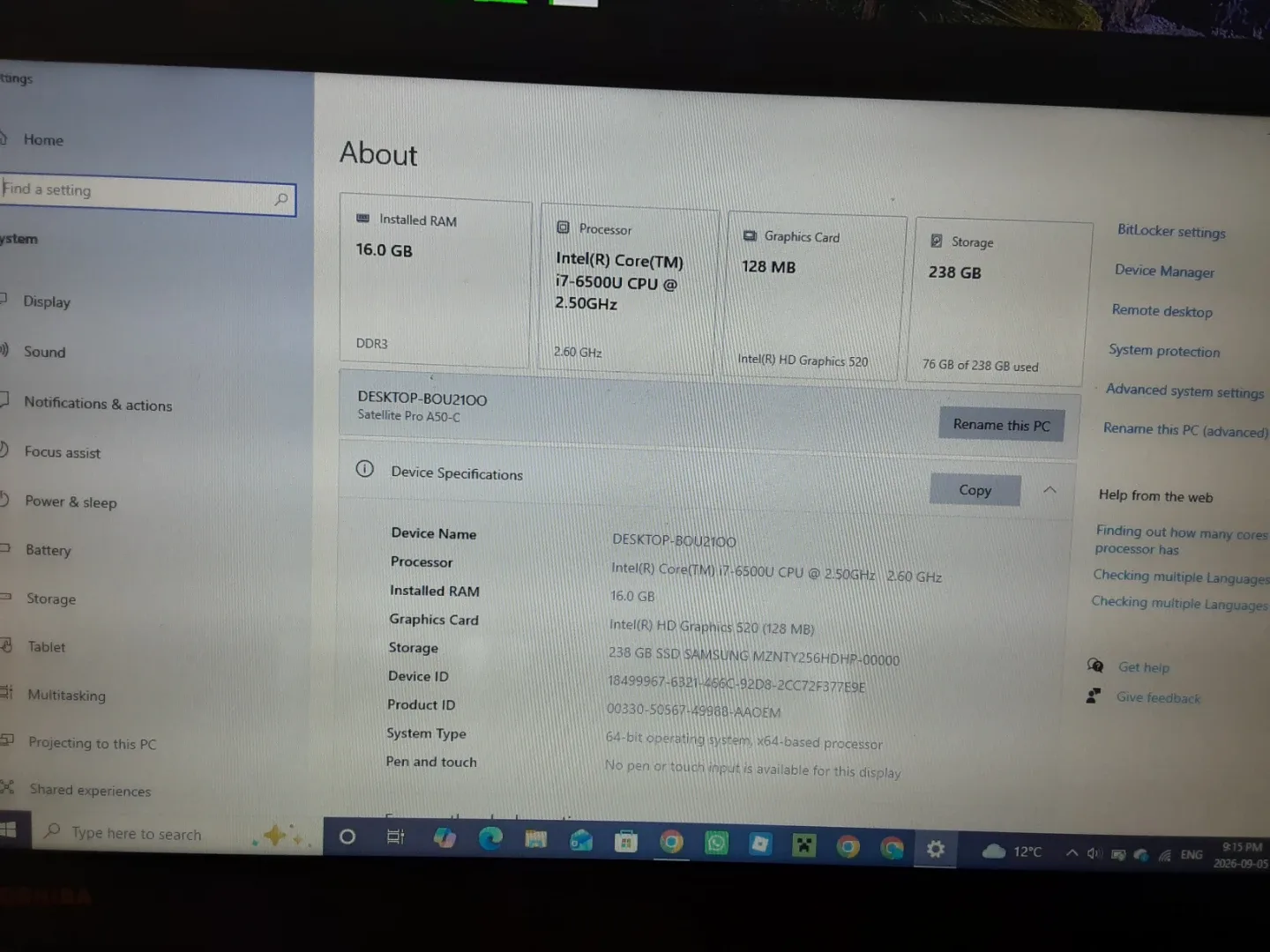 Toshiba laptop - photo 3