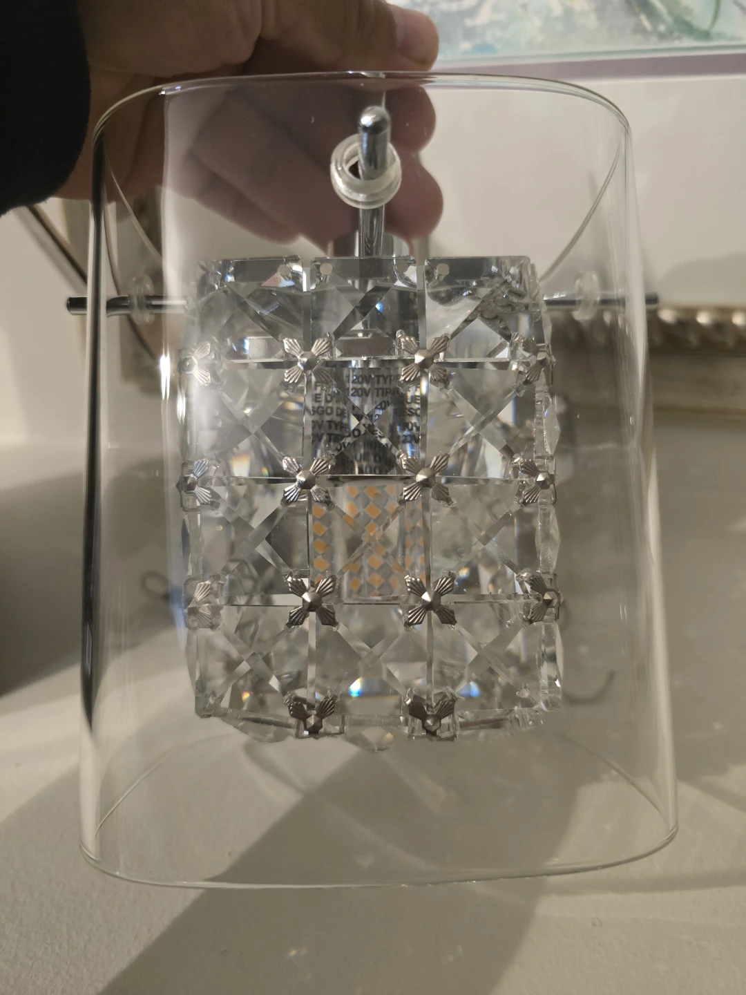 Artika Crystal Cube Short 1-Light Pendant - photo 3