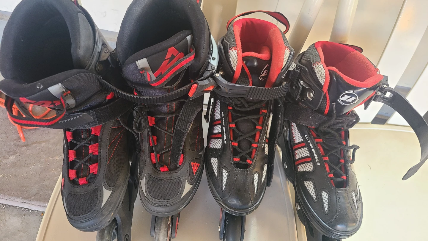 Two Pairs of Inline Skates - K2 and Ultra Wheels