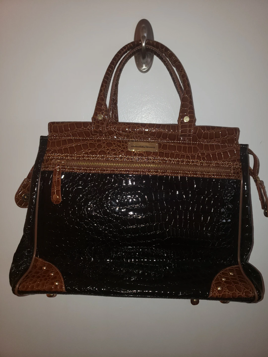 Samantha Brown Croc-Embossed Handbag