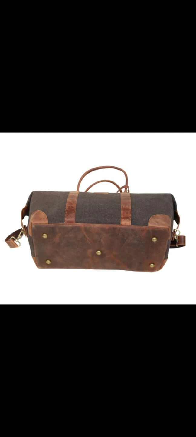 Canvas and Leather Travel Duffel Bag Set - photo 4