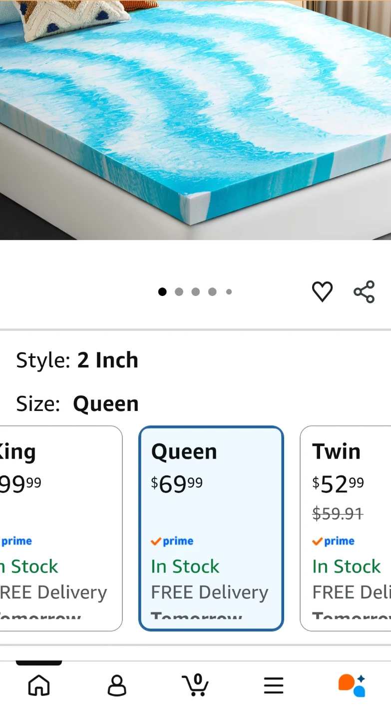 Queen Size 2-Inch Memory Foam Mattress Topper - photo 2