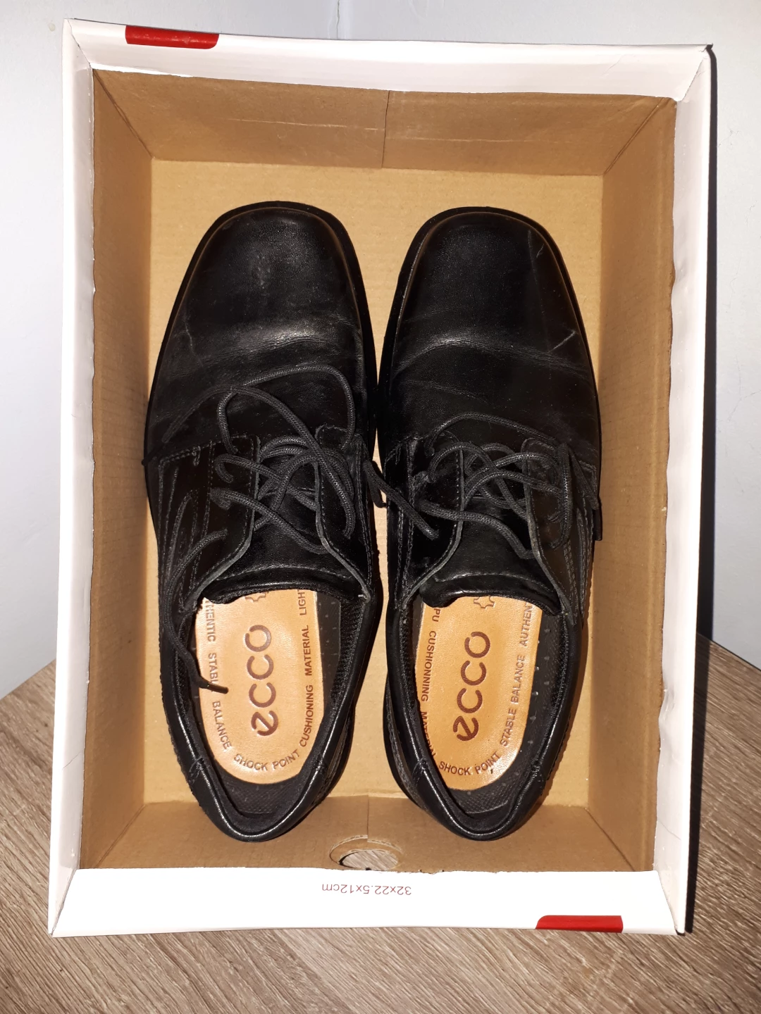 Ecco black leather dress shoes size 40